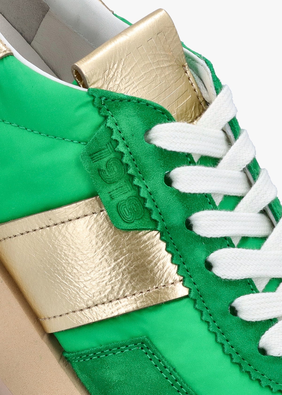 Pitch Pop Green Suede Trainers