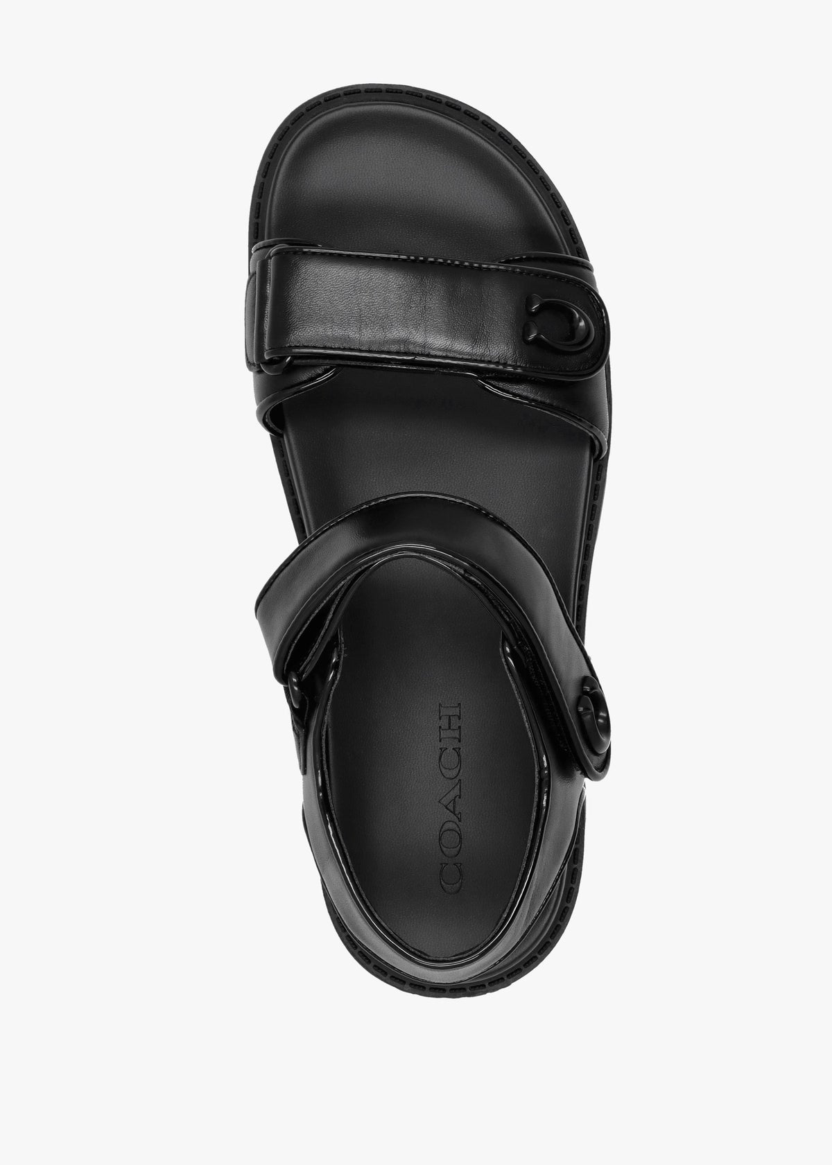 Brynn Black Leather Chunky Sandals