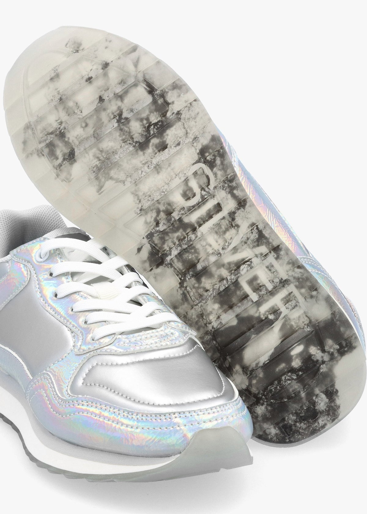 City Silver Iridescent Trainers