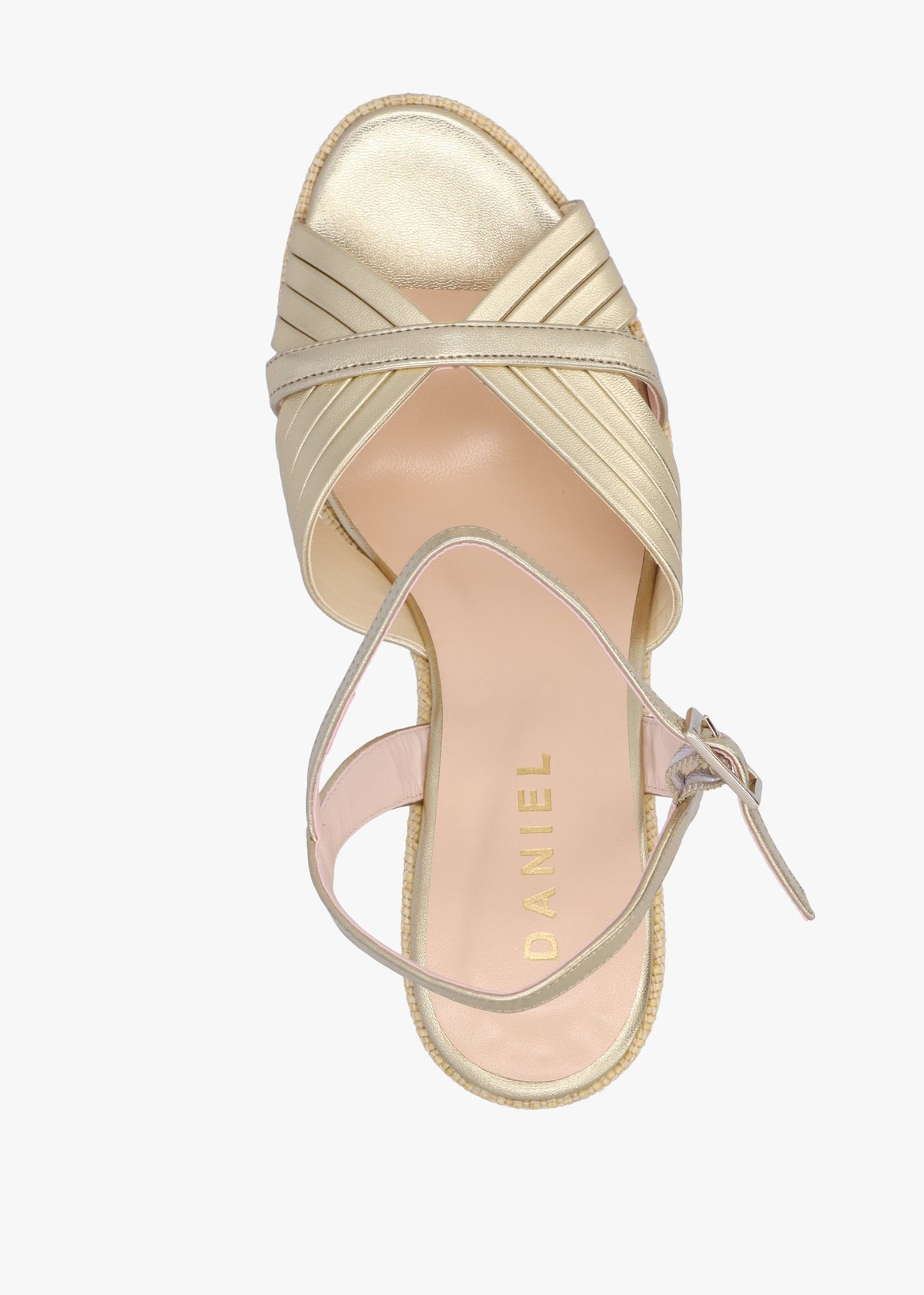 Wejavery Gold Leather Wedge Sandals