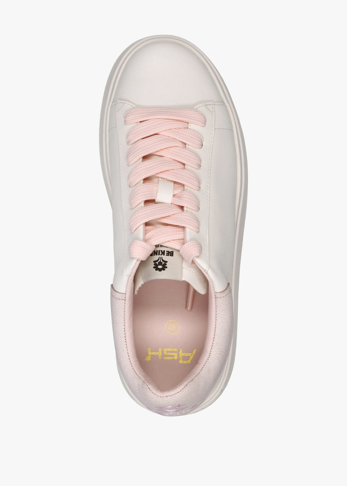 Moby Be Kind White Bubble Gum Chrome Free Leather Trainers