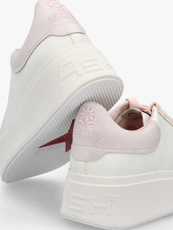 Moby Be Kind White Bubble Gum Chrome Free Leather Trainers
