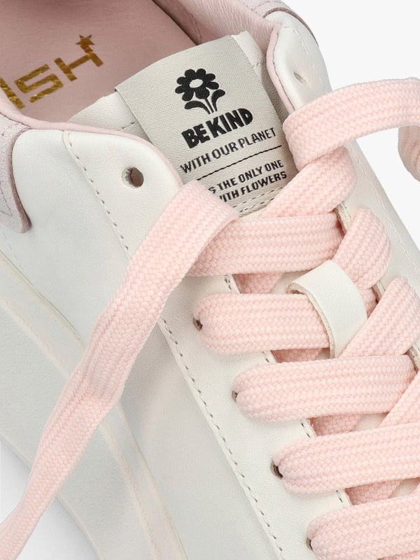 Moby Be Kind White Bubble Gum Chrome Free Leather Trainers