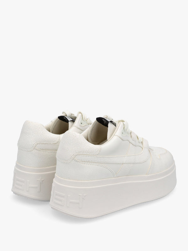 Match Off White Chrome Free Leather Flatform Trainers