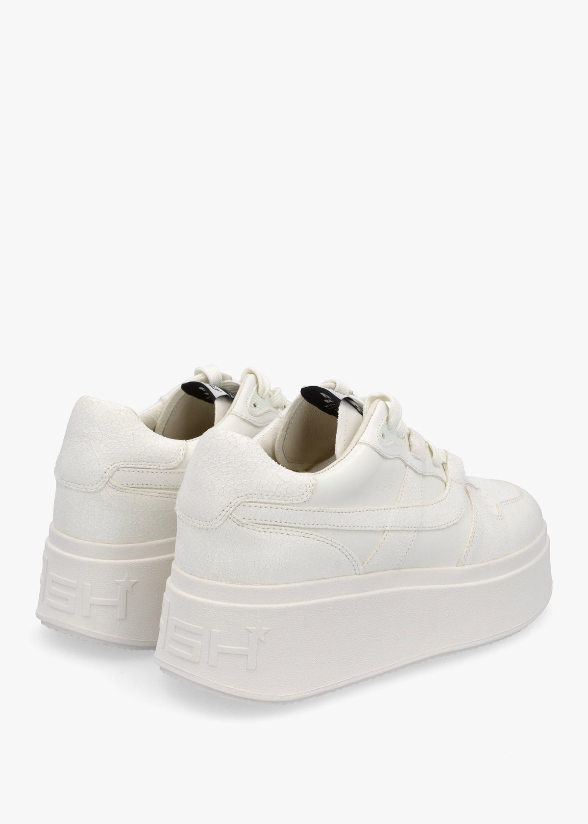 Match Off White Chrome Free Leather Flatform Trainers
