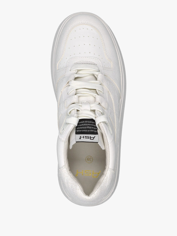 Match Off White Chrome Free Leather Flatform Trainers