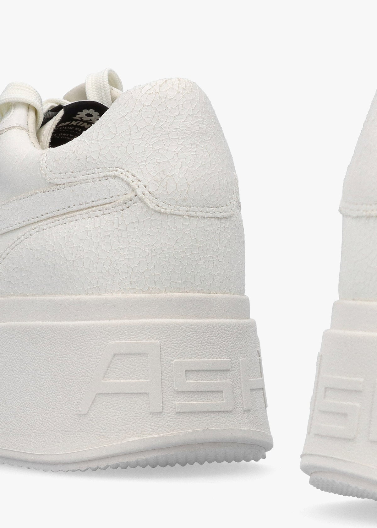 Match Off White Chrome Free Leather Flatform Trainers