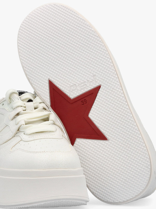 Match Off White Chrome Free Leather Flatform Trainers