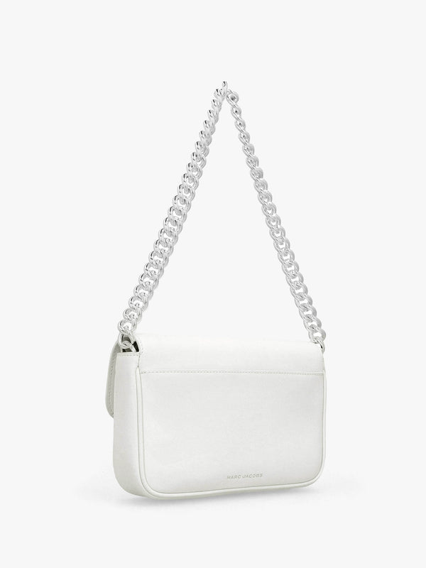 The J Marc White Silver Leather Shoulder Bag