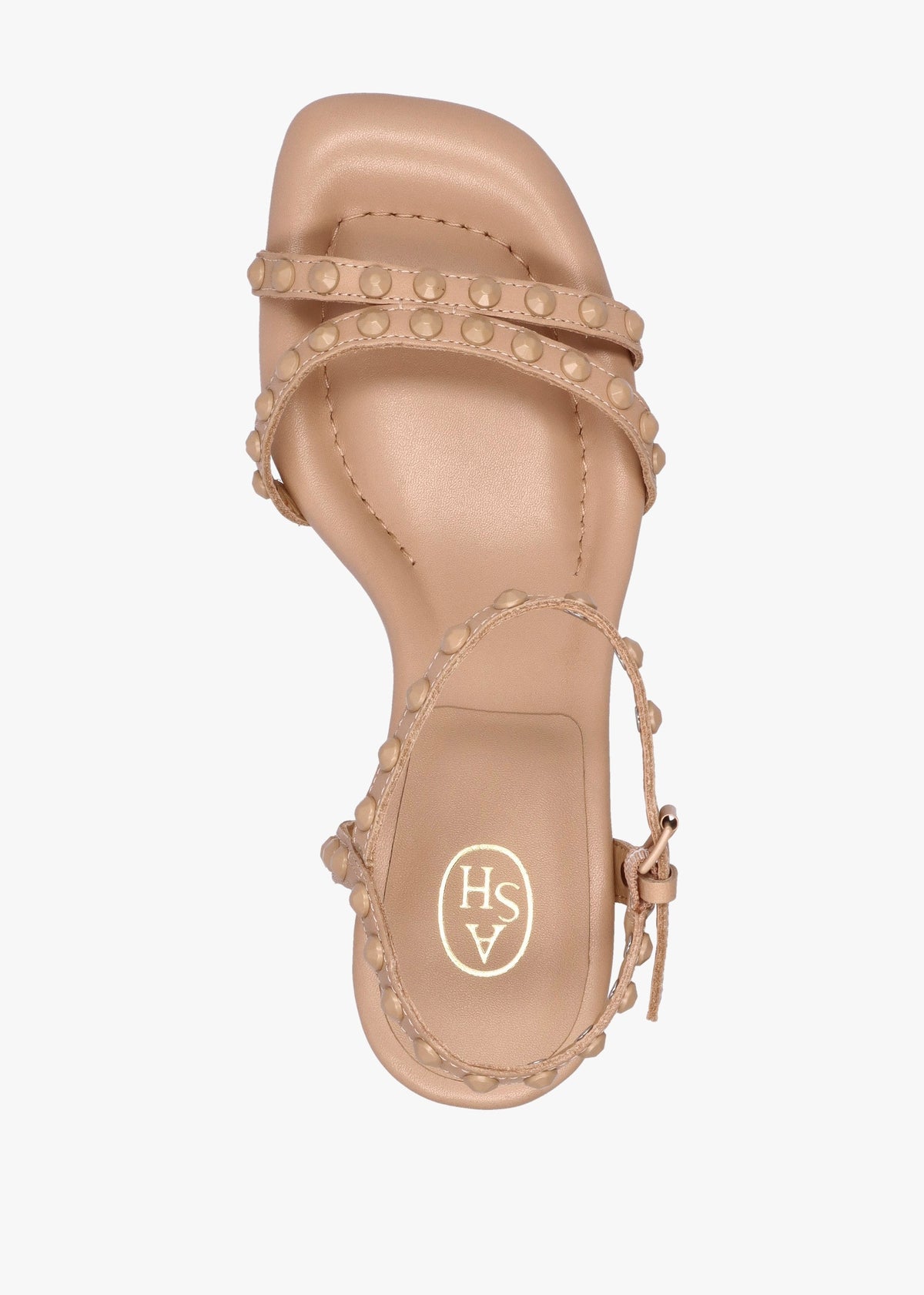 Jody Bis Skin Leather Studded Block Heel Sandals