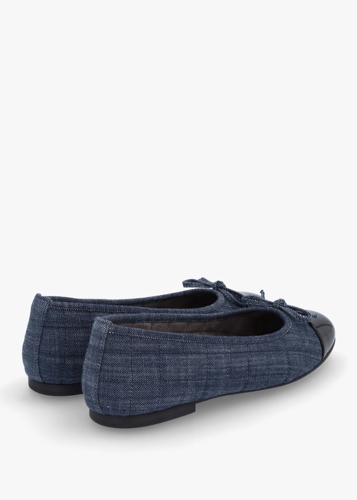Joy Navy Quilted Ballet Pumps