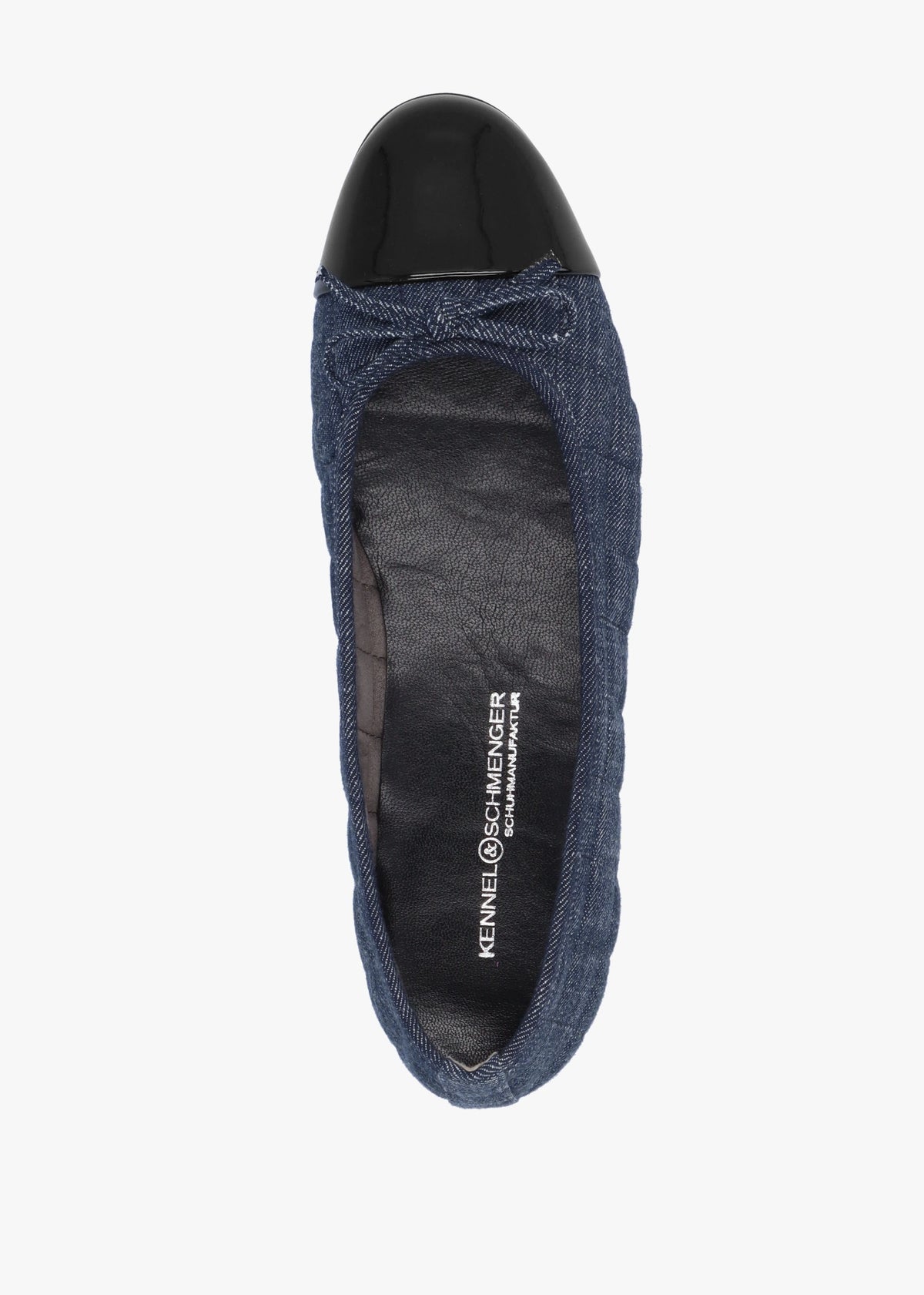 Joy Navy Quilted Ballet Pumps