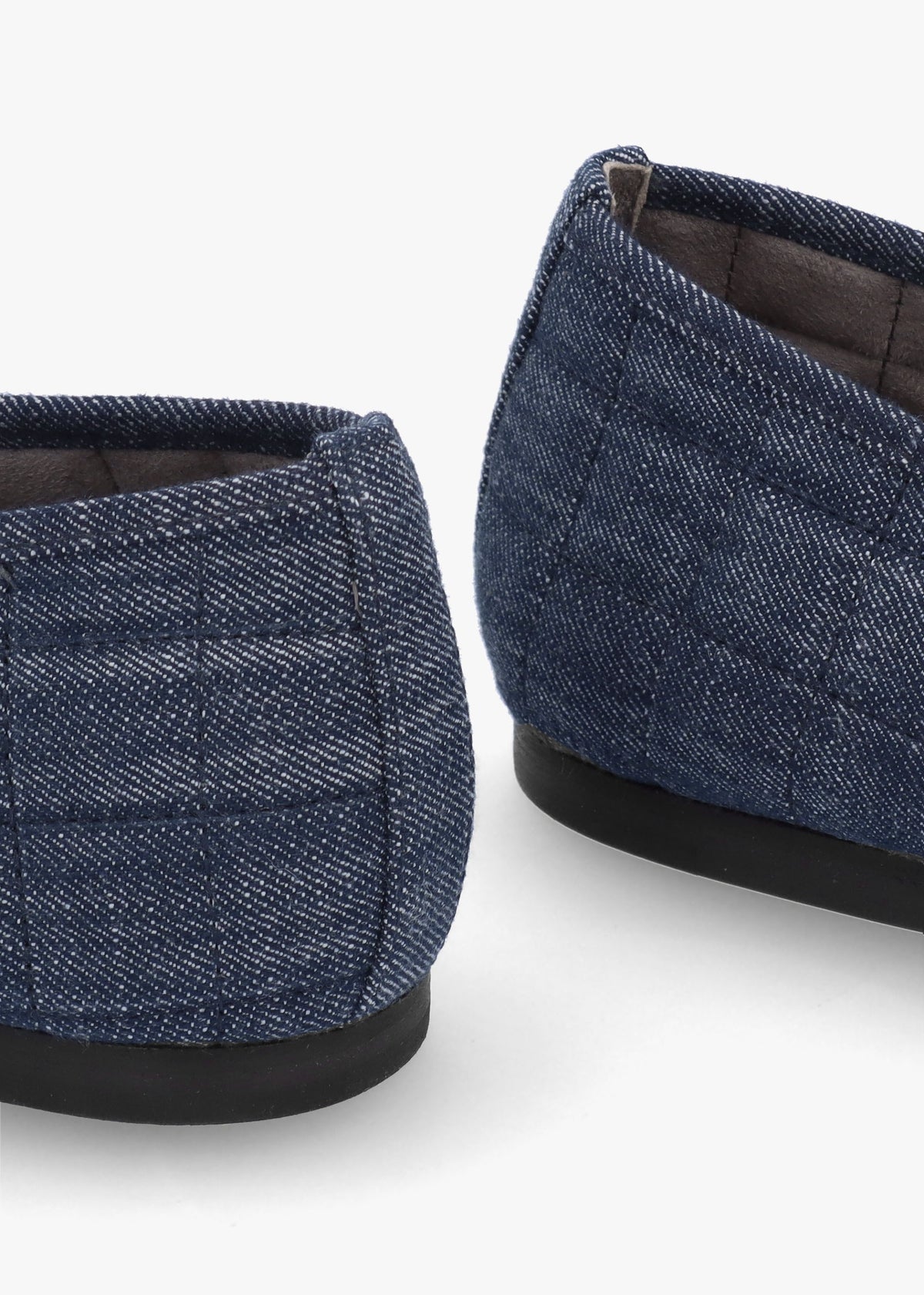 Joy Navy Quilted Ballet Pumps