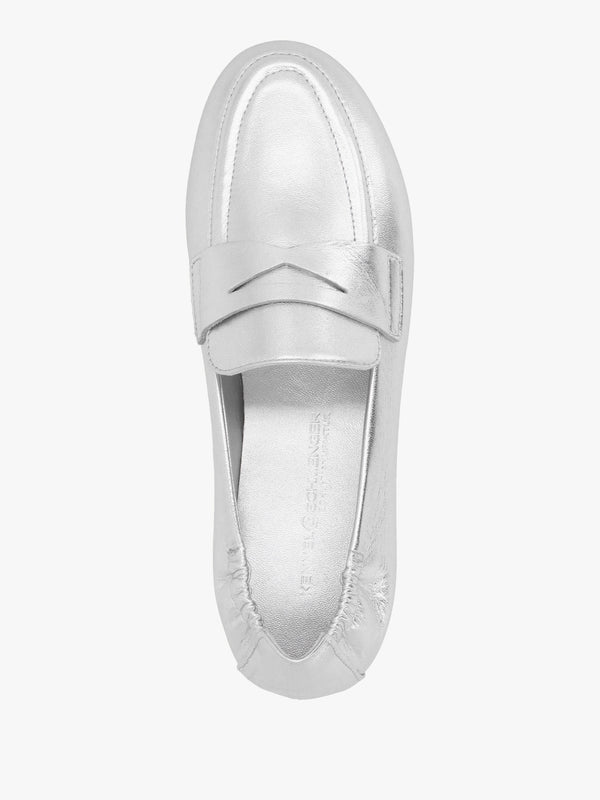 Billy Silver Metallic Leather Loafers