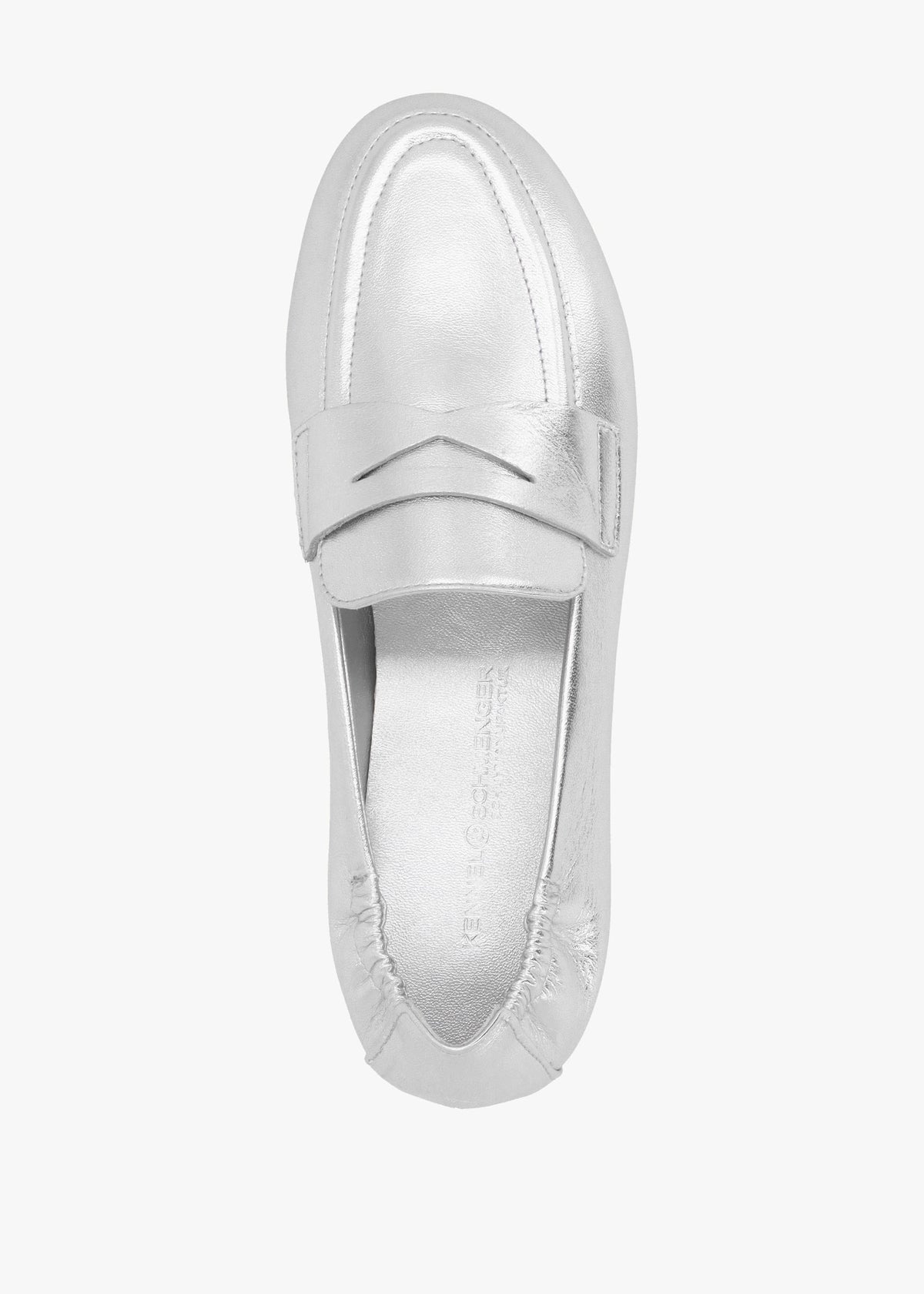 Billy Silver Metallic Leather Loafers