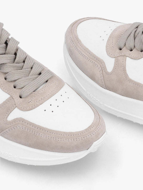 Race White Leather Trainers