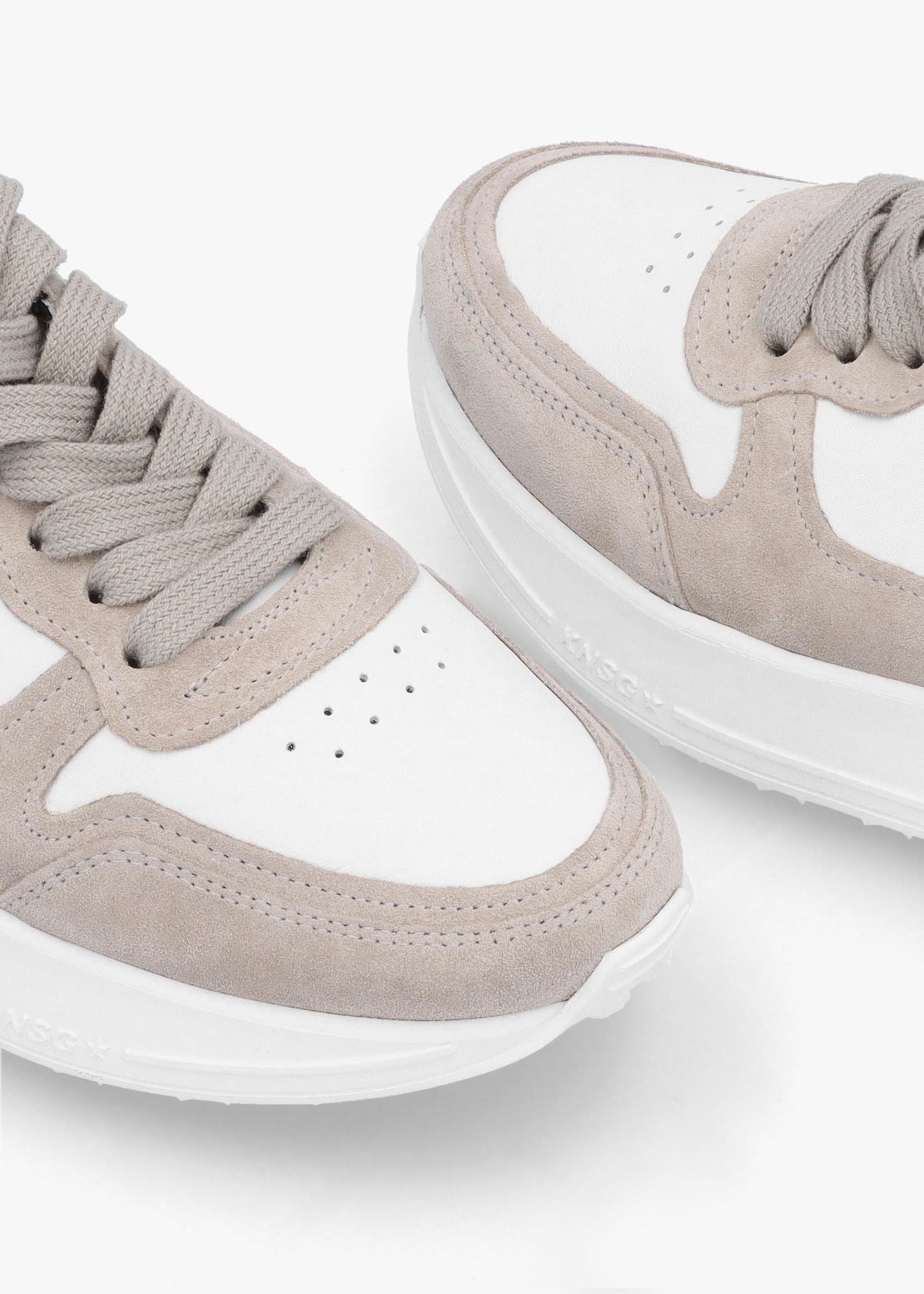 Race White Leather Trainers