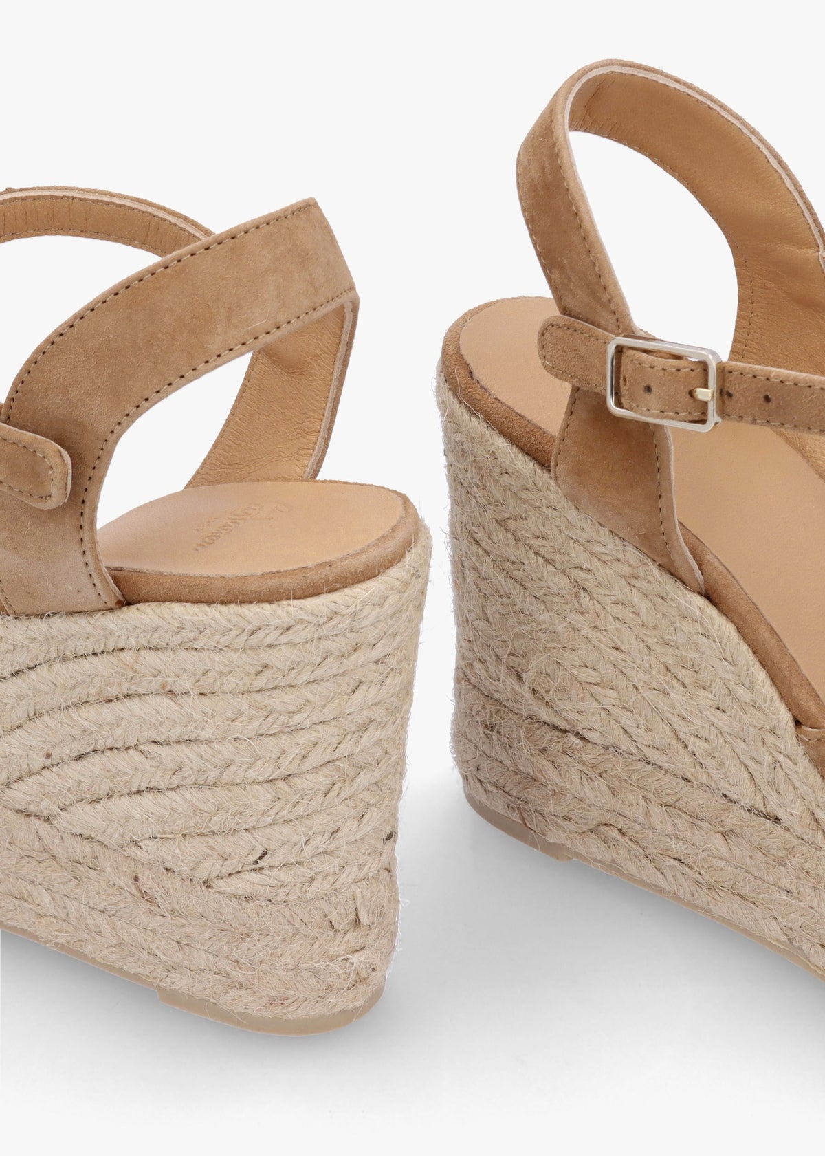 Blaudell Tan Suede High Wedge Espadrille Sandals
