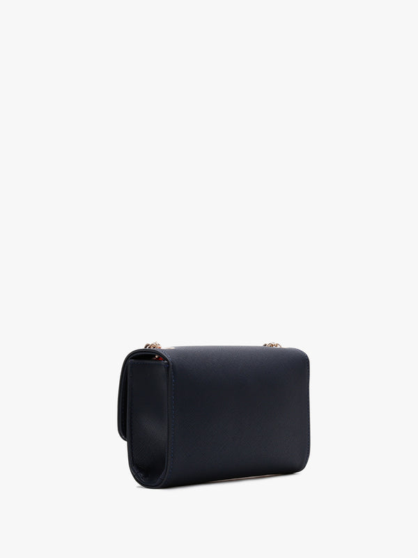 Divina Navy Saffaino Shoulder Bag