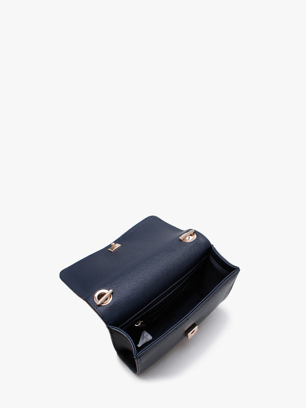 Divina Navy Saffaino Shoulder Bag