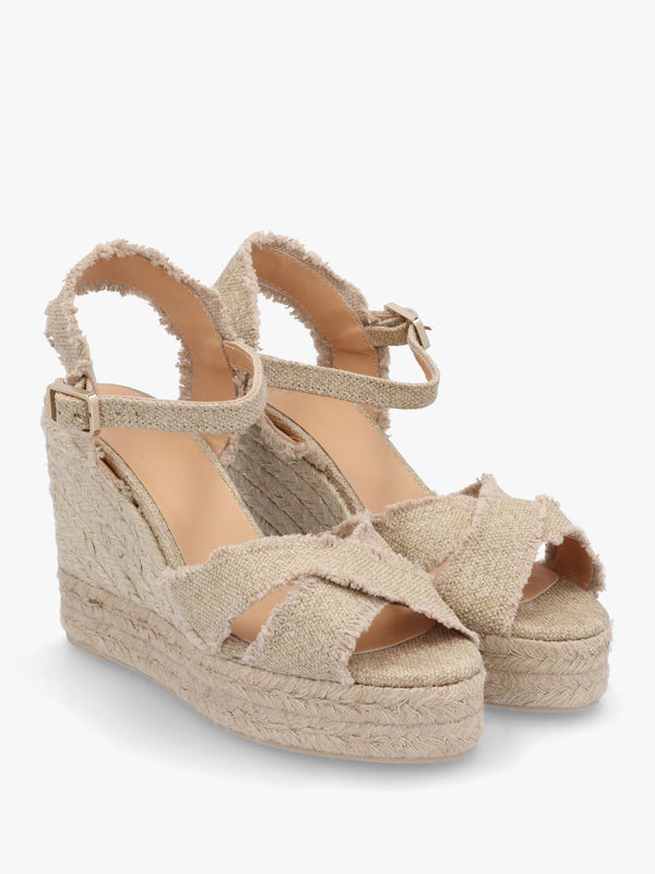 Bromella Gold Wedge Espadrilles