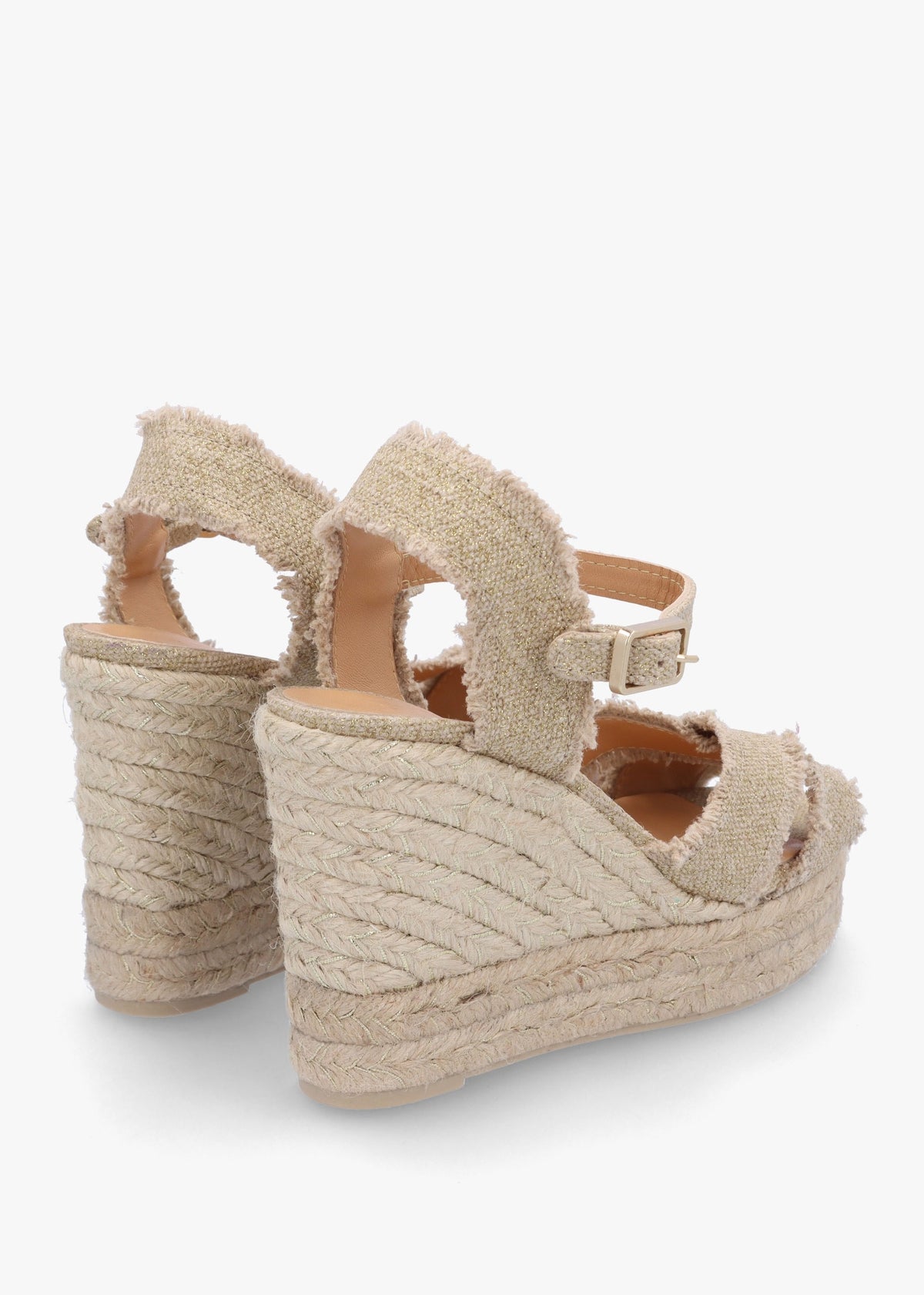 Bromella Gold Wedge Espadrilles