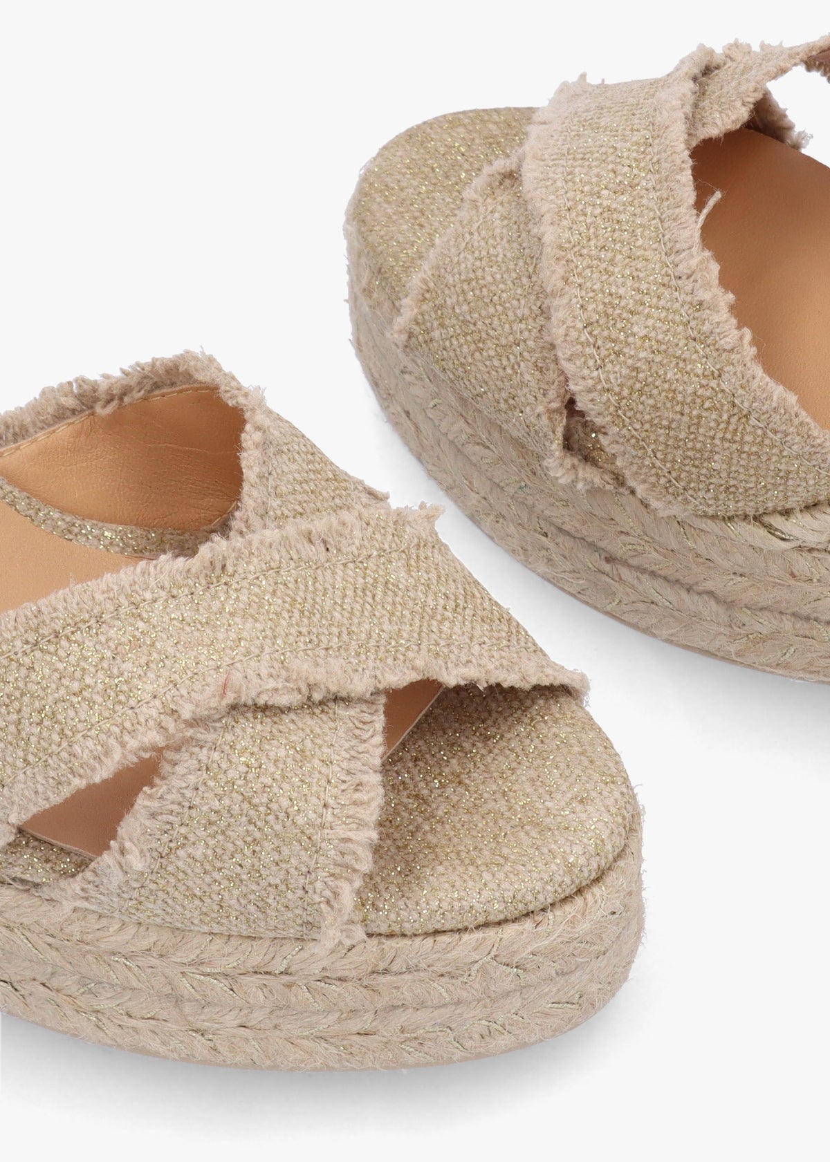Bromella Gold Wedge Espadrilles