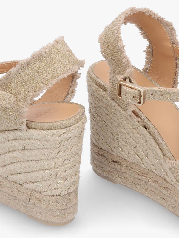 Bromella Gold Wedge Espadrilles