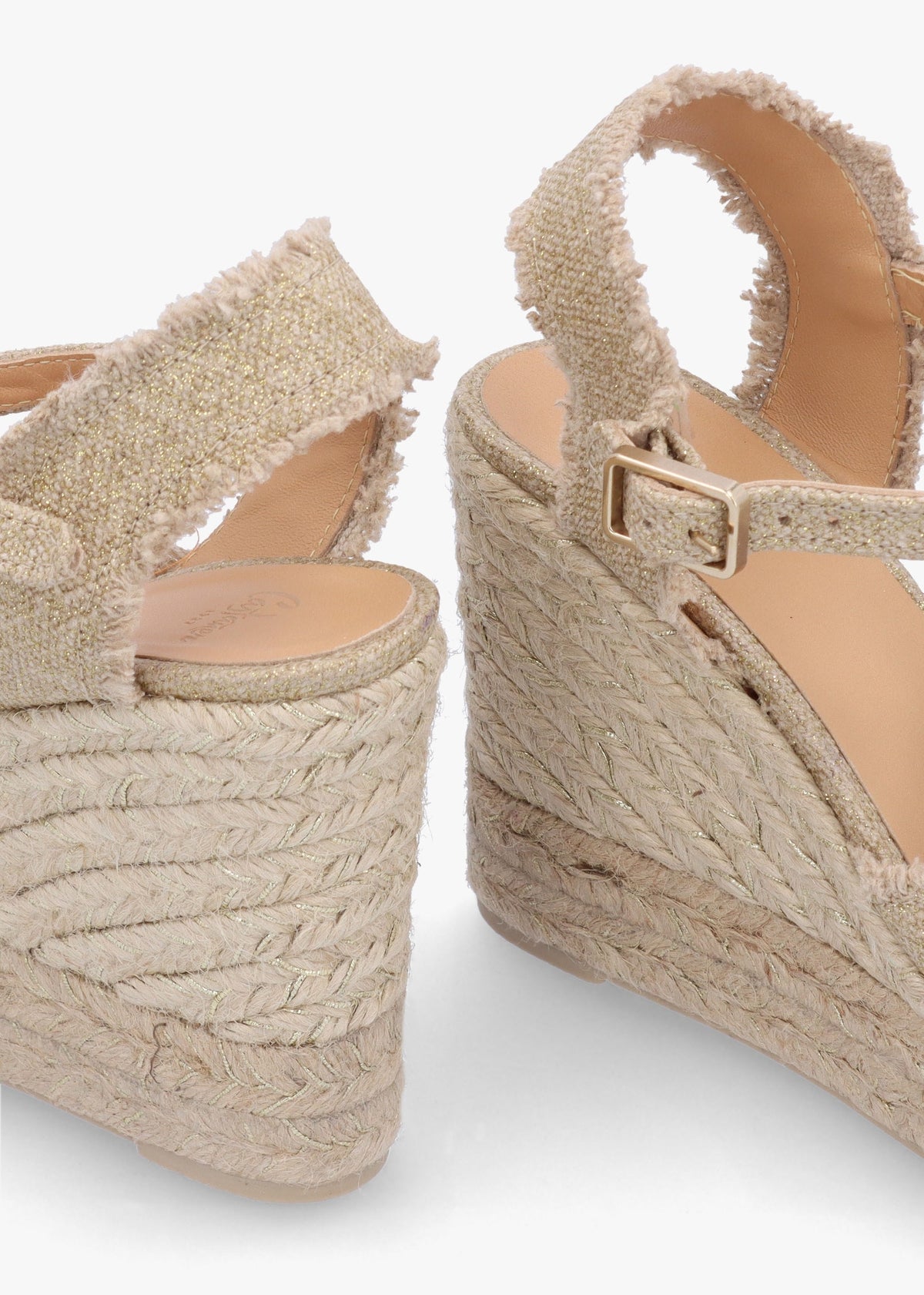 Bromella Gold Wedge Espadrilles