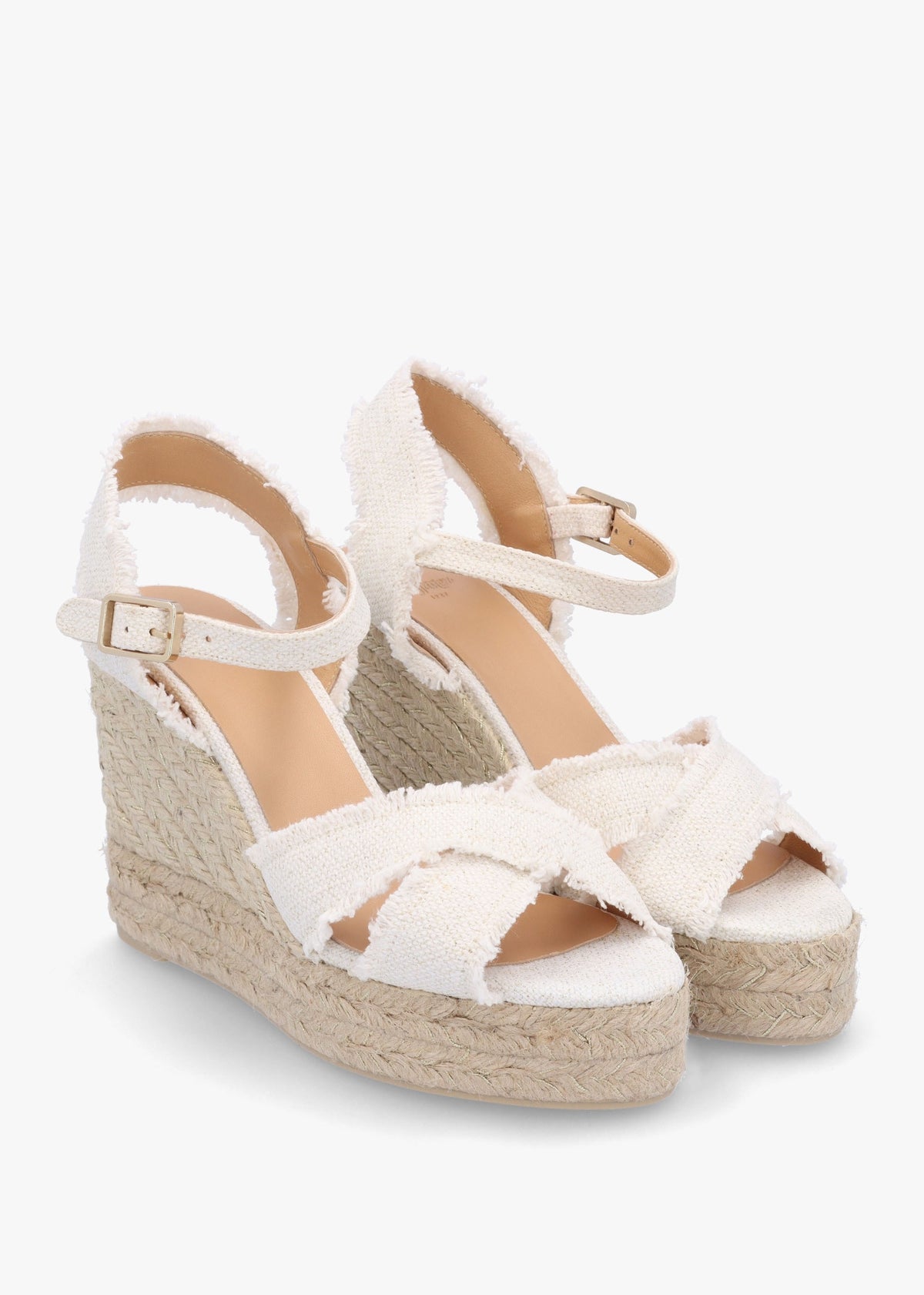 Bromella White Wedge Espadrilles