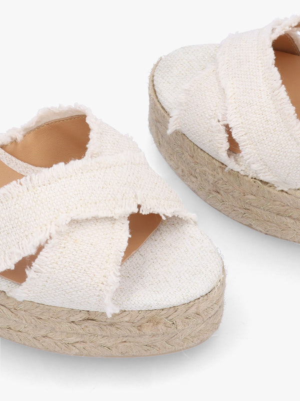 Bromella White Wedge Espadrilles