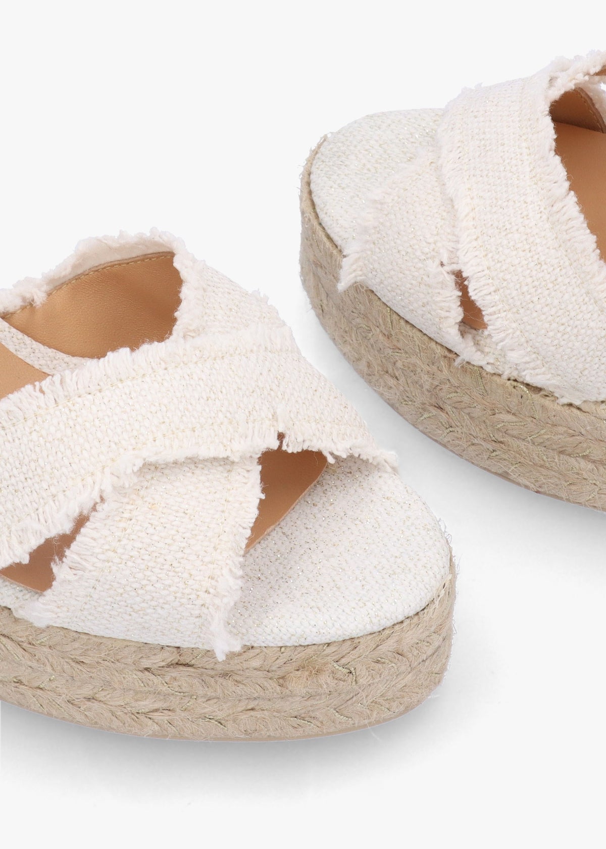 Bromella White Wedge Espadrilles