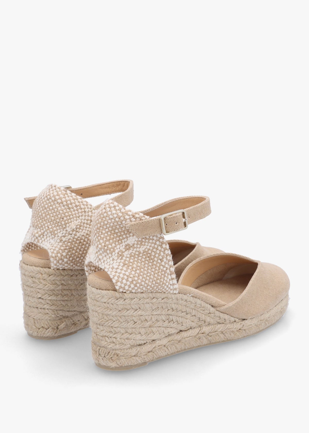 Chiarita Beige Mid Wedge Espadrilles