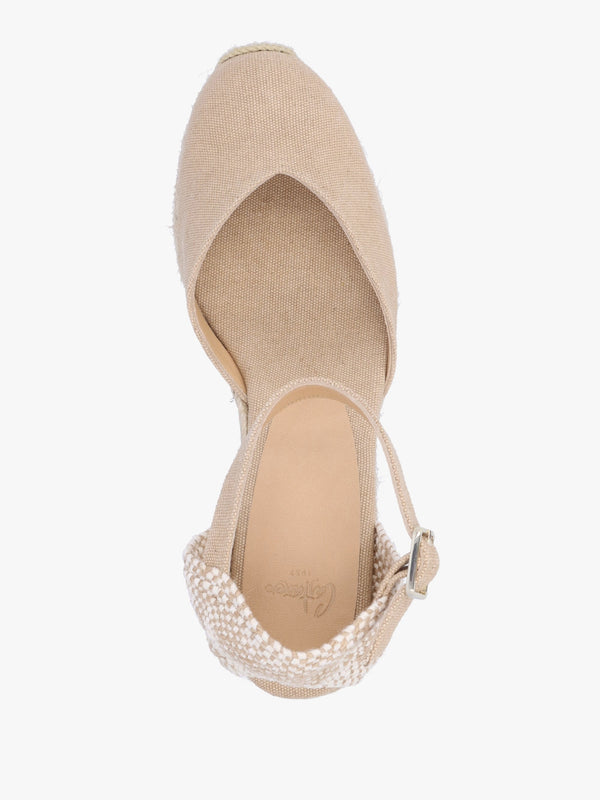 Chiarita Beige Mid Wedge Espadrilles