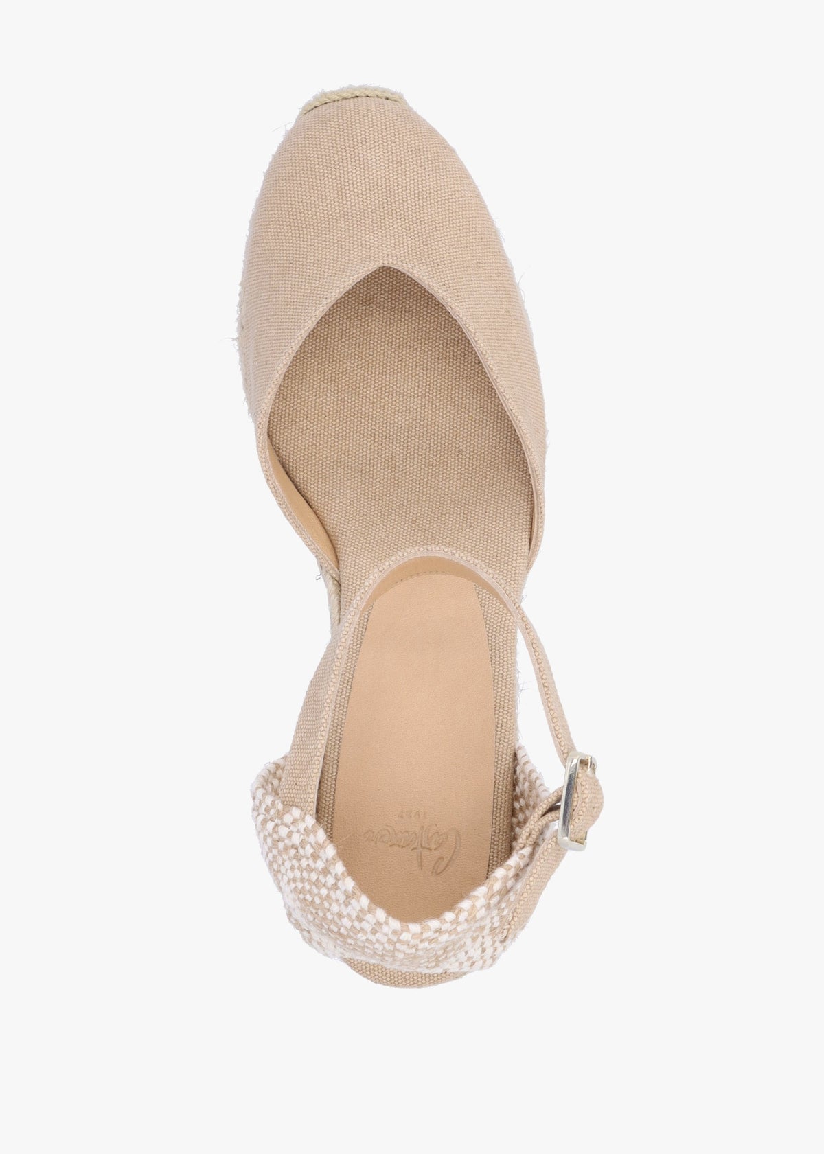 Chiarita Beige Mid Wedge Espadrilles