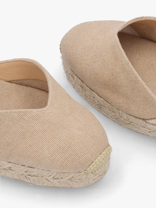 Chiarita Beige Mid Wedge Espadrilles