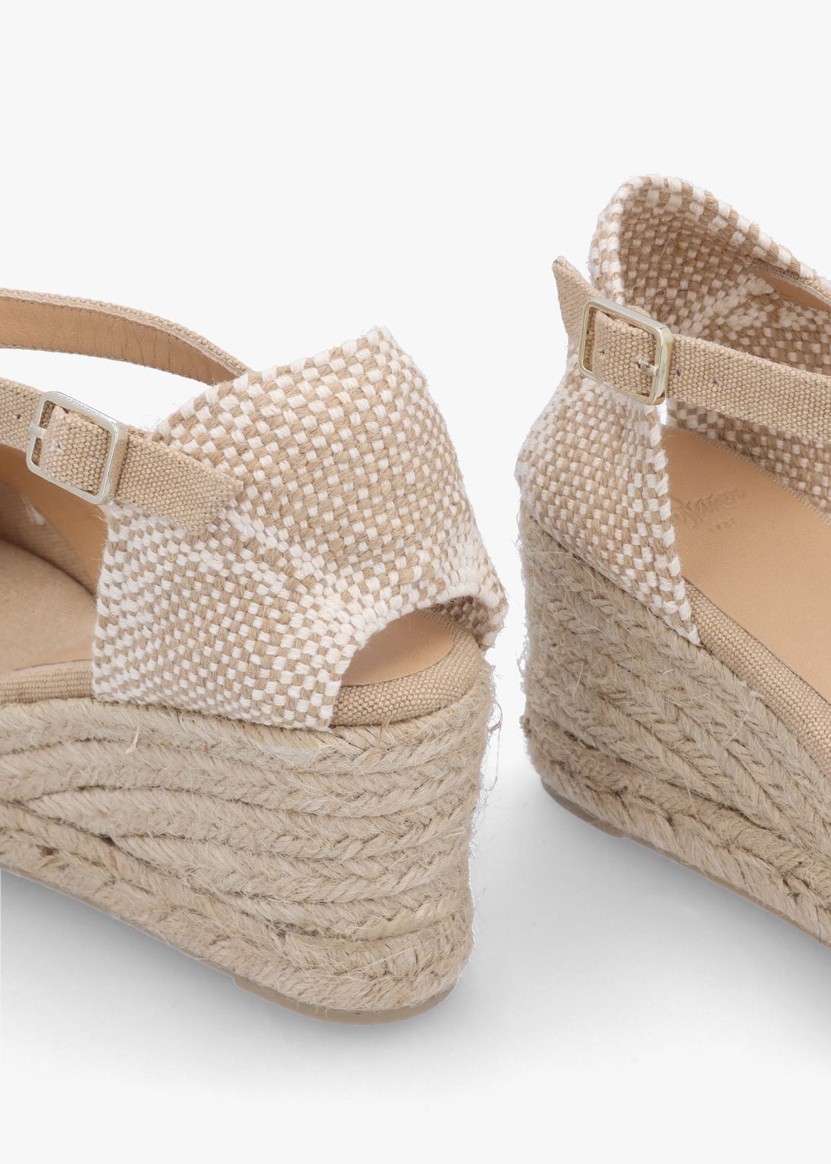Chiarita Beige Mid Wedge Espadrilles
