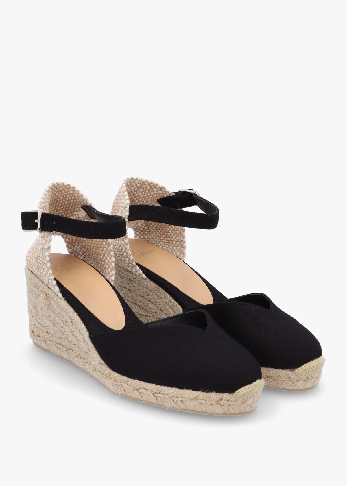 Chiarita Black Mid Wedge Espadrilles