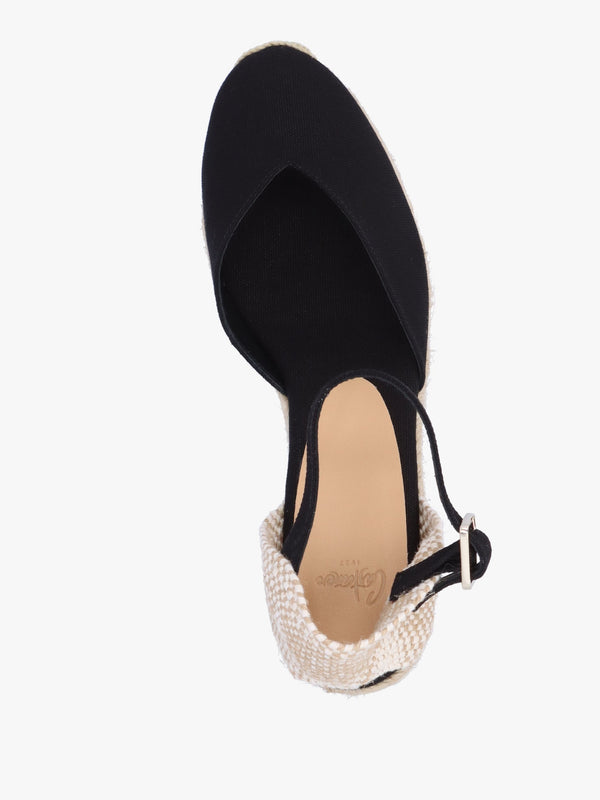 Chiarita Black Mid Wedge Espadrilles