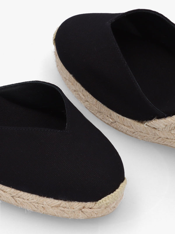 Chiarita Black Mid Wedge Espadrilles