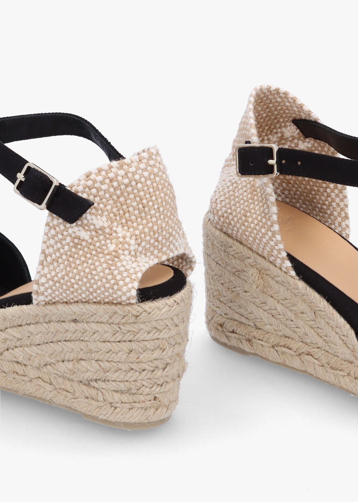 Chiarita Black Mid Wedge Espadrilles
