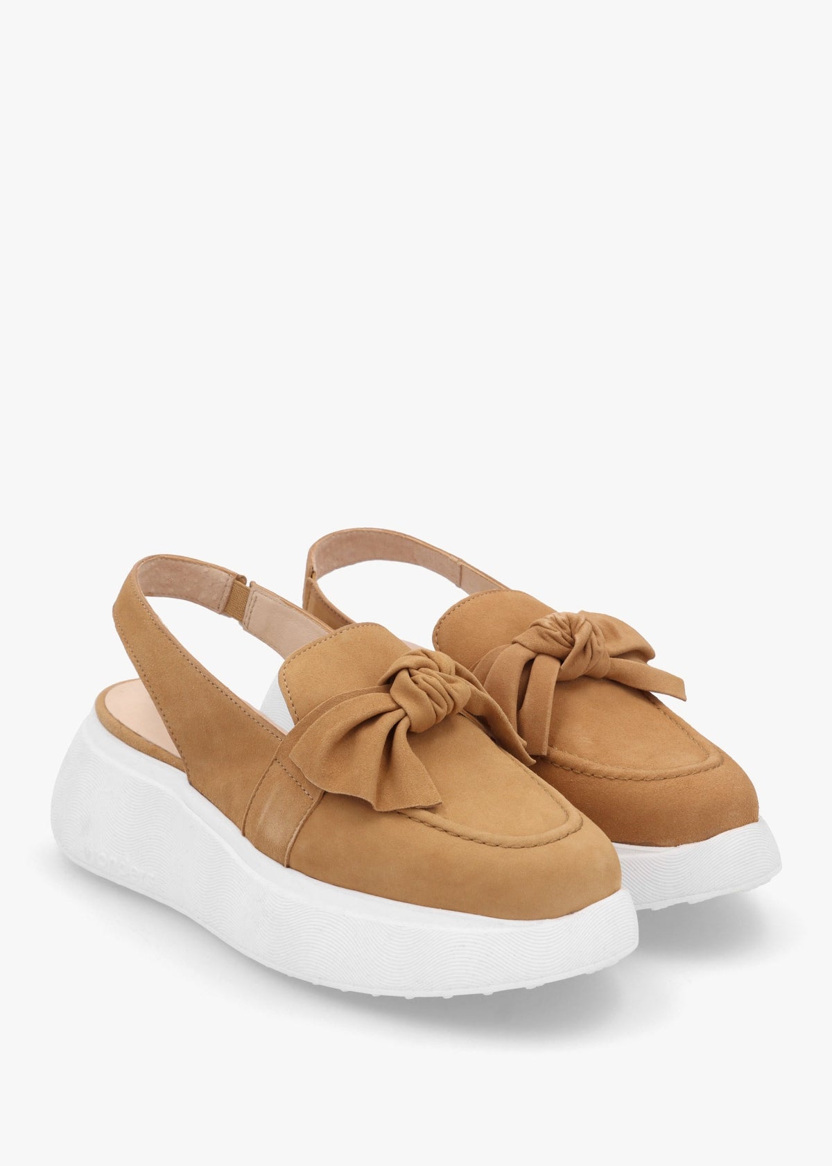 Tokio Tan Suede Sling Back Chunky Sandals