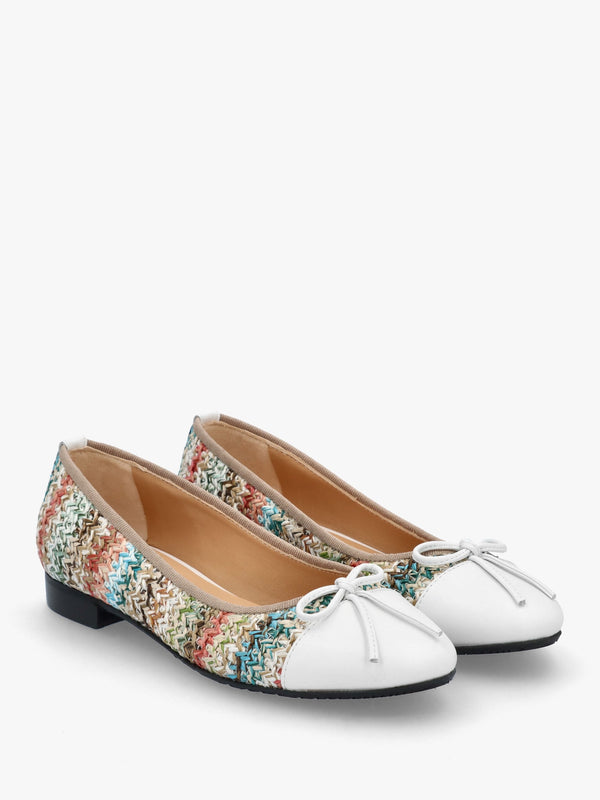 Kerry Multicoloured Woven Ballet Pumps