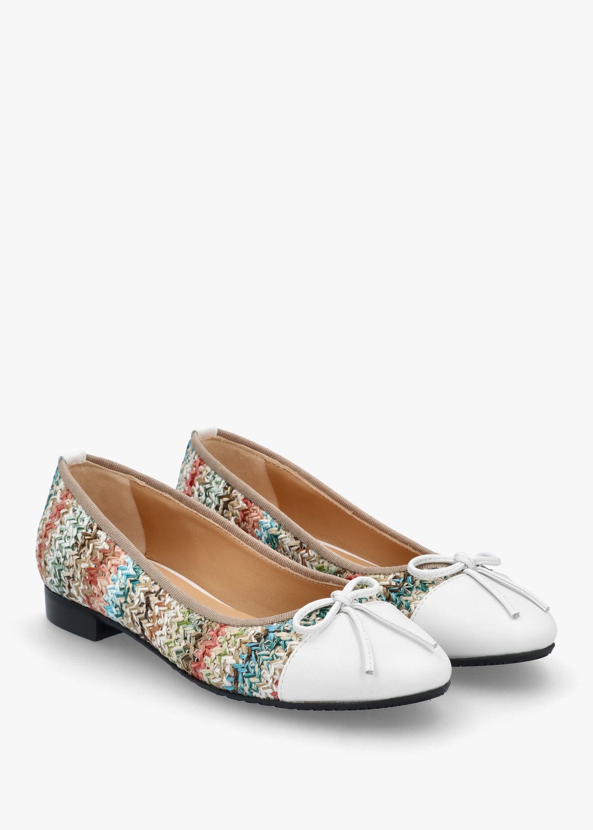 Kerry Multicoloured Woven Ballet Pumps