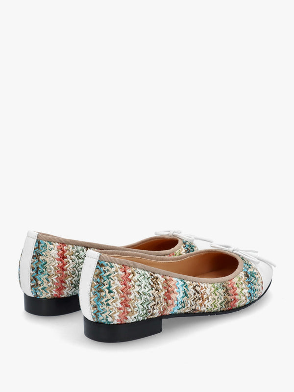 Kerry Multicoloured Woven Ballet Pumps