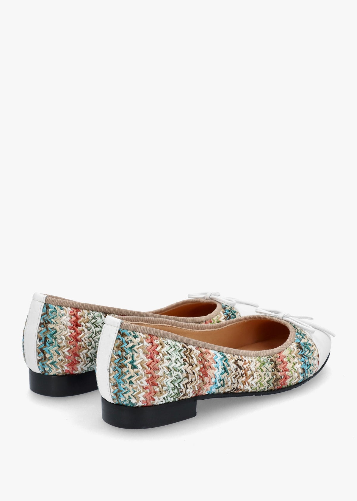 Kerry Multicoloured Woven Ballet Pumps