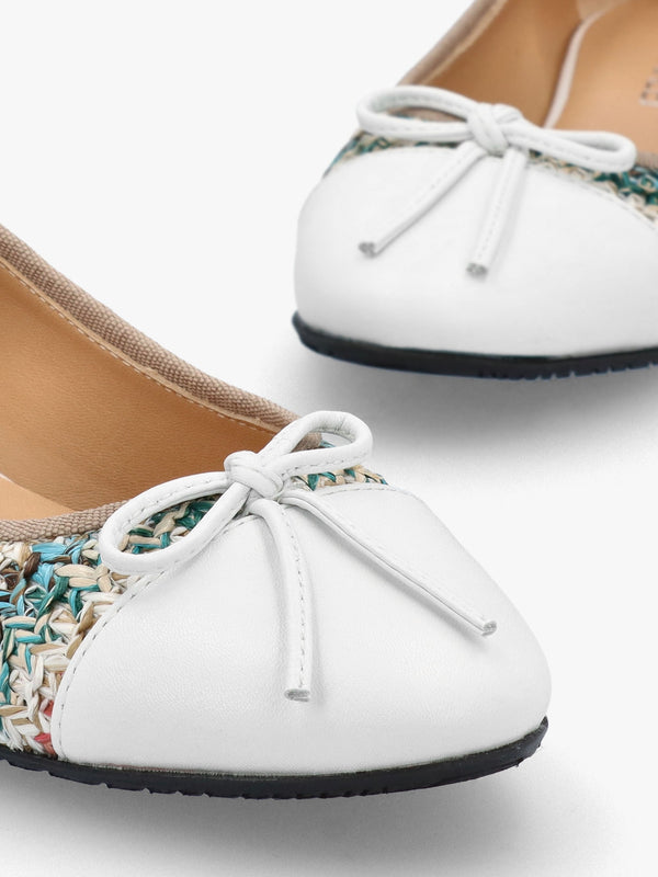 Kerry Multicoloured Woven Ballet Pumps