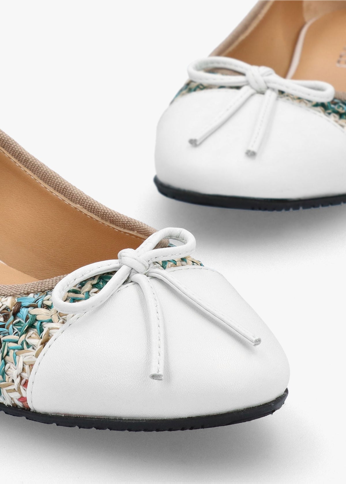 Kerry Multicoloured Woven Ballet Pumps