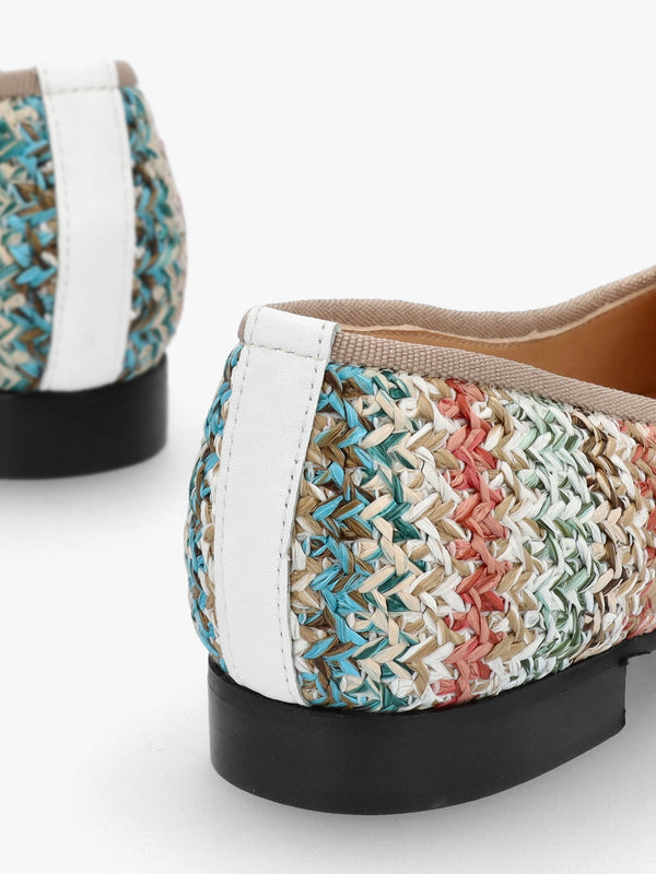 Kerry Multicoloured Woven Ballet Pumps