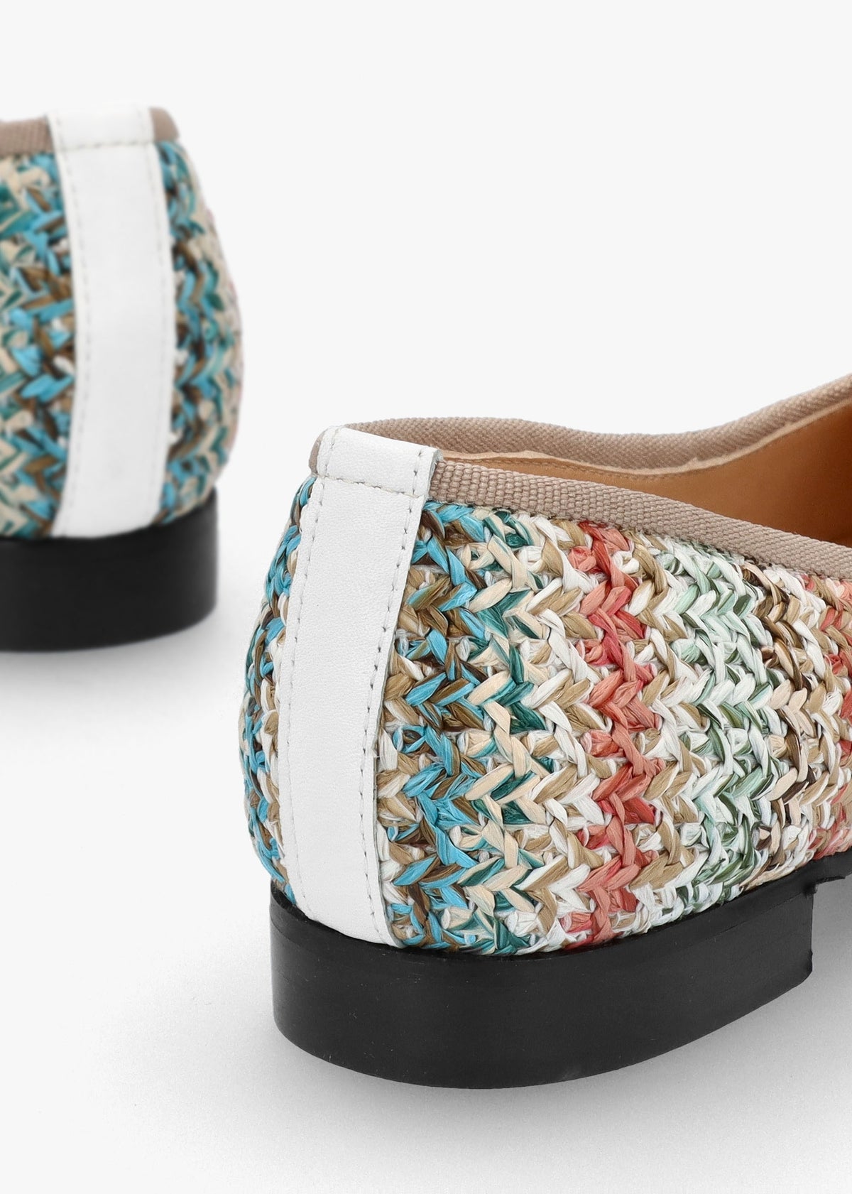 Kerry Multicoloured Woven Ballet Pumps